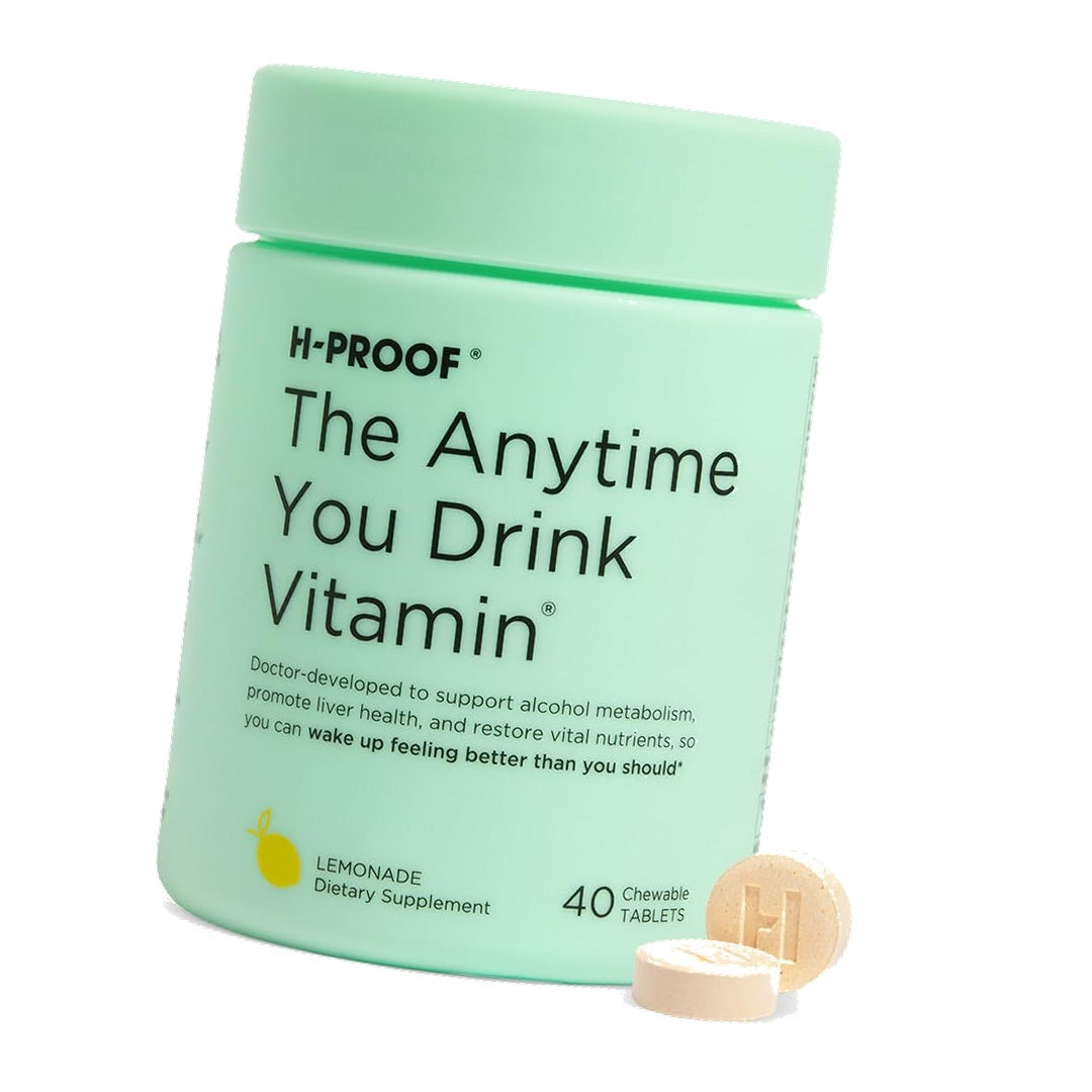 H-PROOF The Anytime You Drink Vitamin, Lemonade, 40 Chewable Tablets