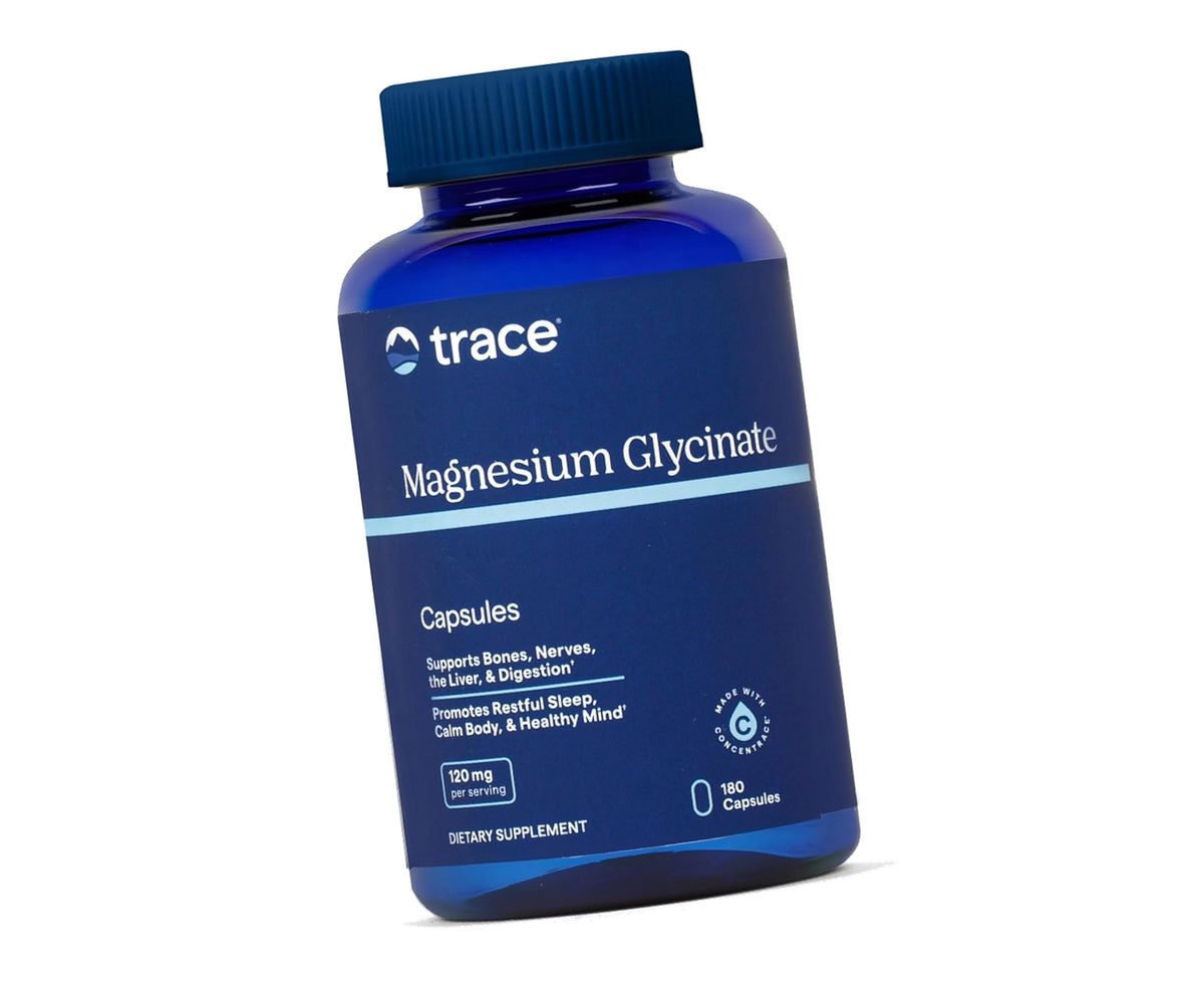 Trace Minerals Magnesium Glycinate Capsules, 120 mg, 180 Count