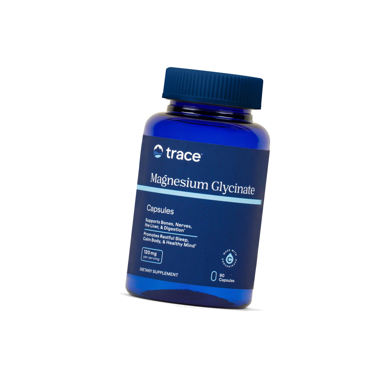 Trace Minerals Magnesium Glycinate Capsules, 120 mg, 90 Count