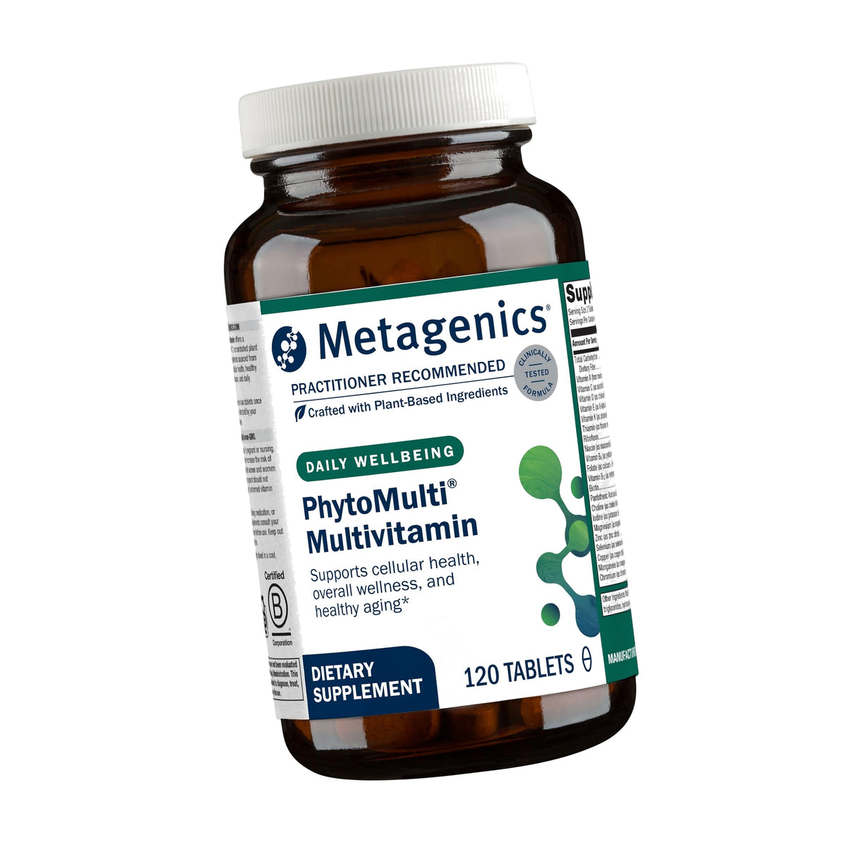 Metagenics PhytoMulti Multivitamin for Men & Women Without Iron, 120 Tablets