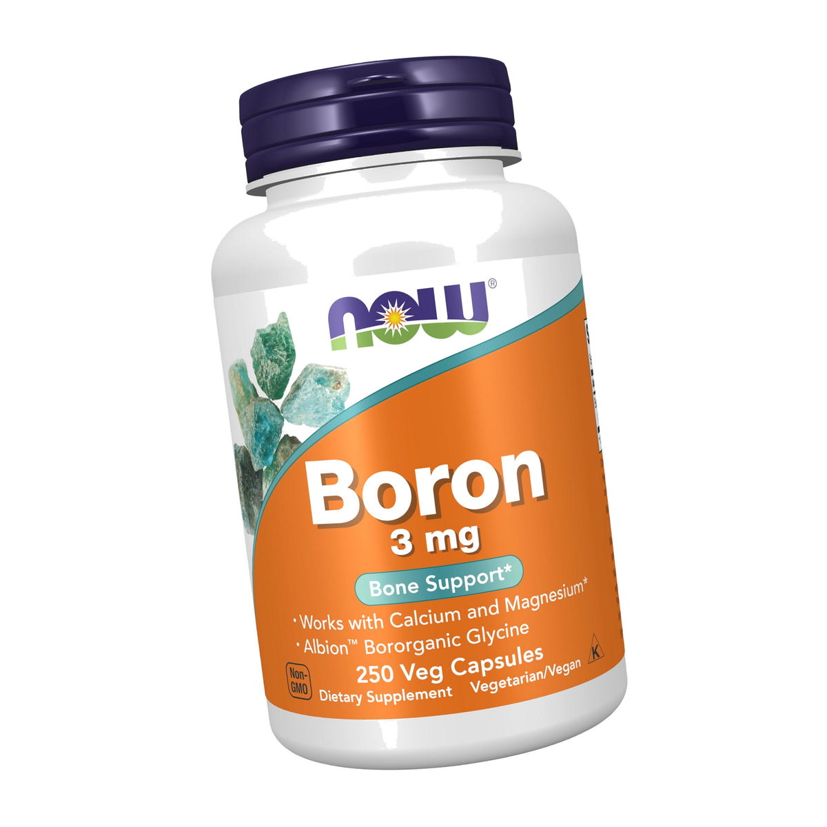 NOW Supplements, Boron 3 mg, Structural Support*, 250 Veg Caps