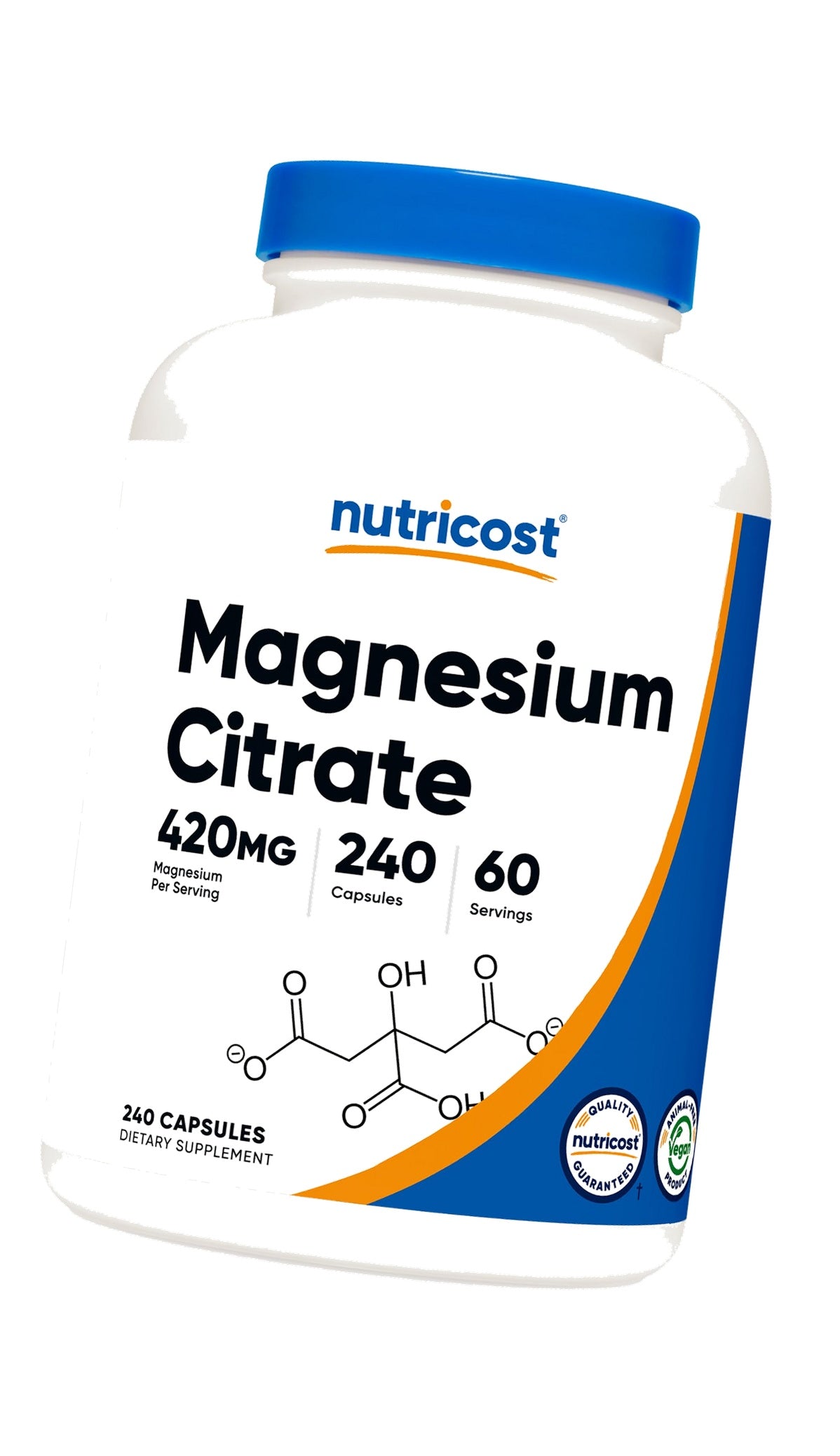 Nutricost Magnesium Citrate 420mg, 240 Veggie Capsules, 60 Servings