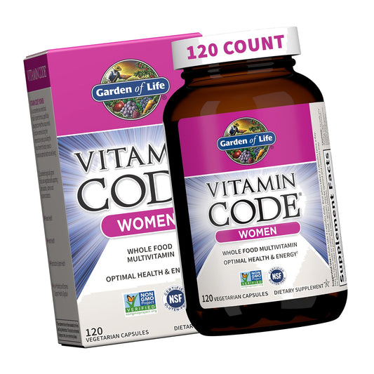Garden of Life Vitamin Code Women's Multivitamin, Gluten-Free, 120 Capsules