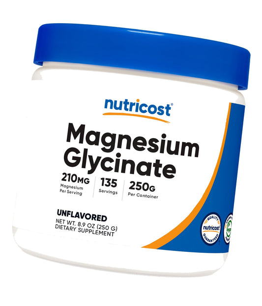 Nutricost Magnesium Glycinate Powder (250 Grams) Unflavored