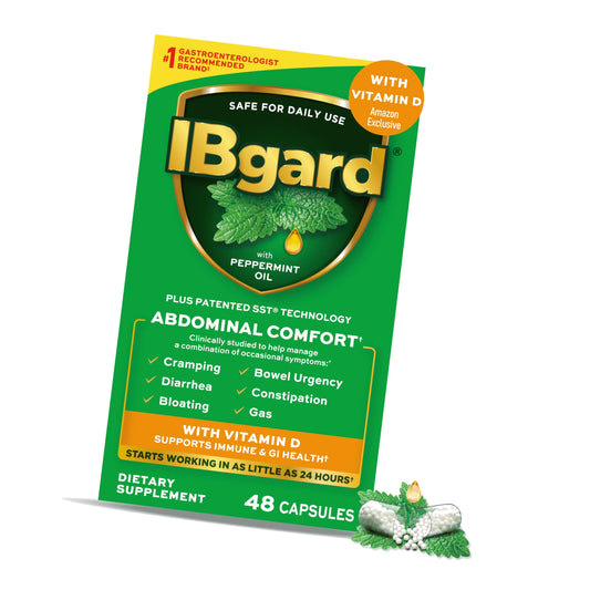 IBgard with Vitamin D, Peppermint Oil, 48 Capsules