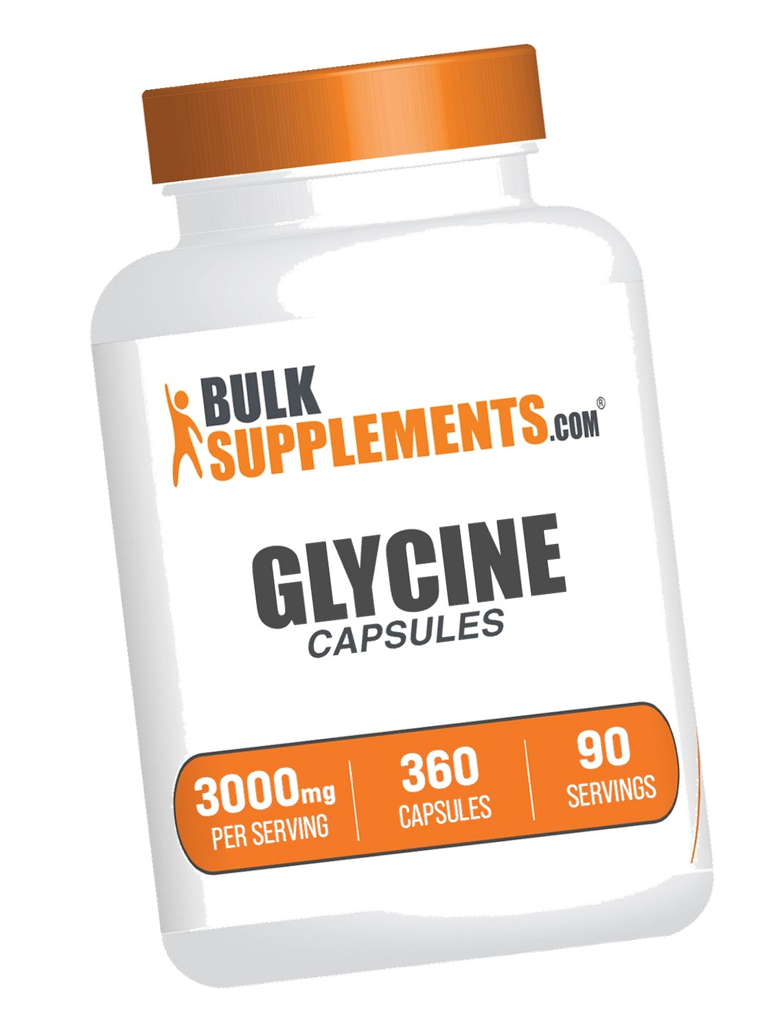 BulkSupplements.com Glycine Capsules - Amino Acid Supplement, 3000mg - Gluten Free, 4 Capsules per Serving, 360 Count (Pack of 1)