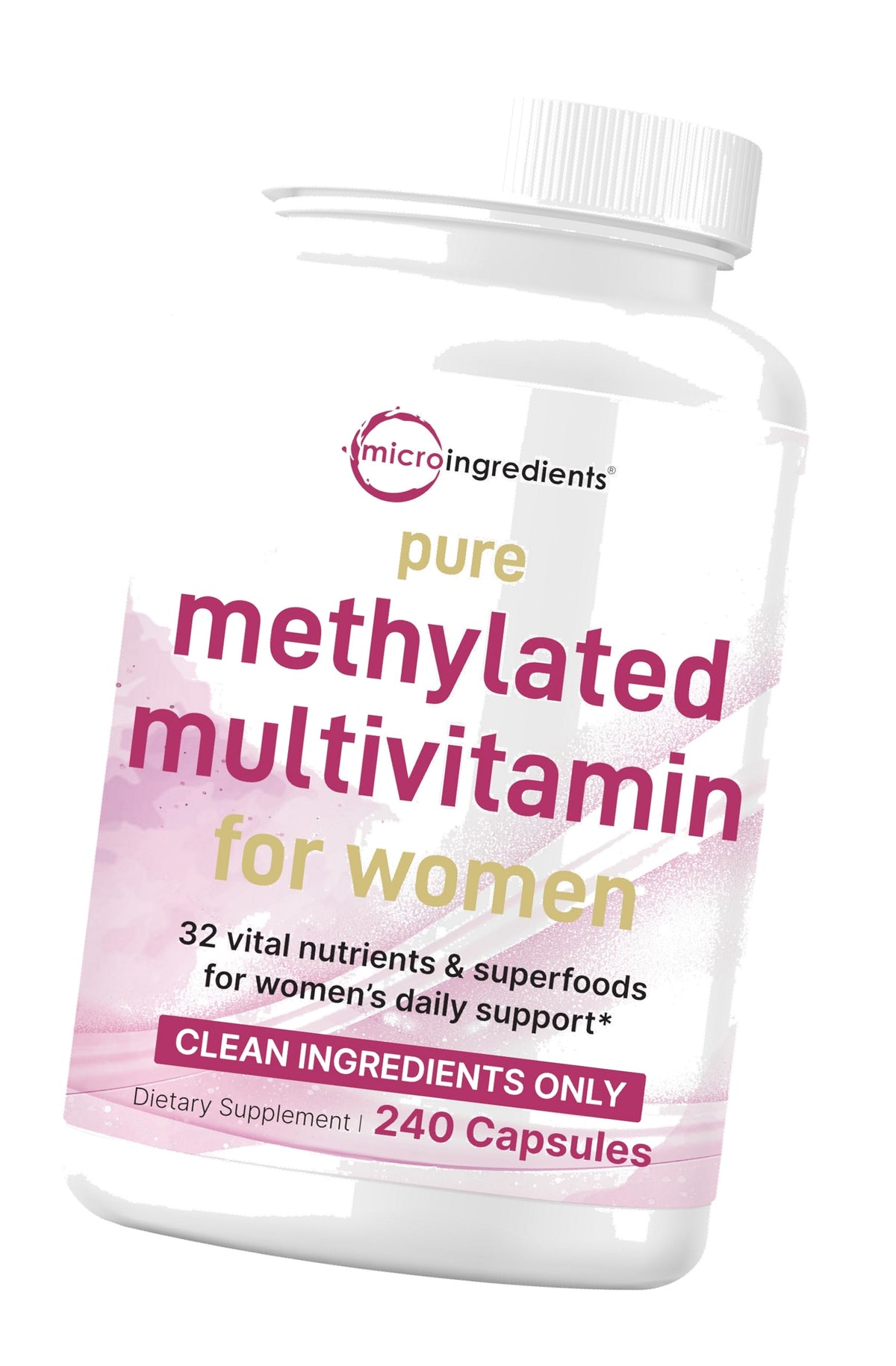 Micro Ingredients Pure Methylated Multivitamin for Women, 240 Capsules