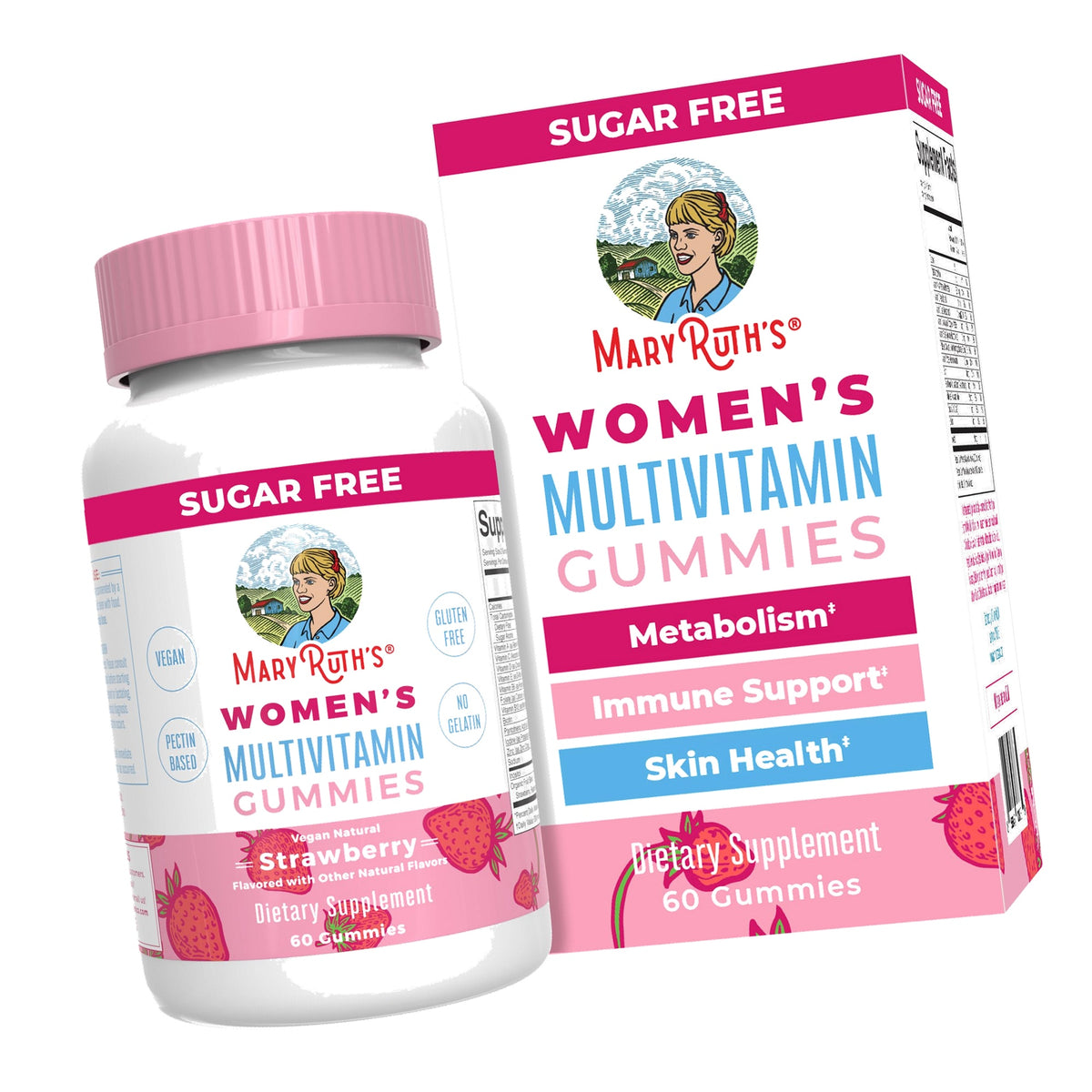 MARYRUTH'S Organics Women's Immune Support Multivitamin Gummies | Ages 14+ | Skin Health | Gummy Vitamins for Women | Sugar-Free | Vegan | Non-GMO | 60 Count