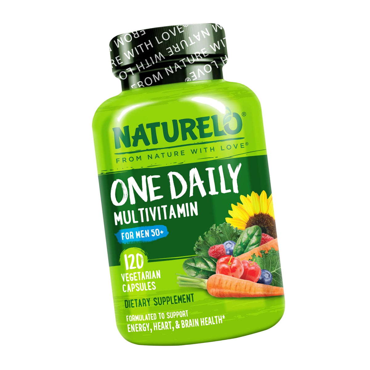 NATURELO Multivitamin for Men 50+ - One Daily, 120 Vegetarian Capsules