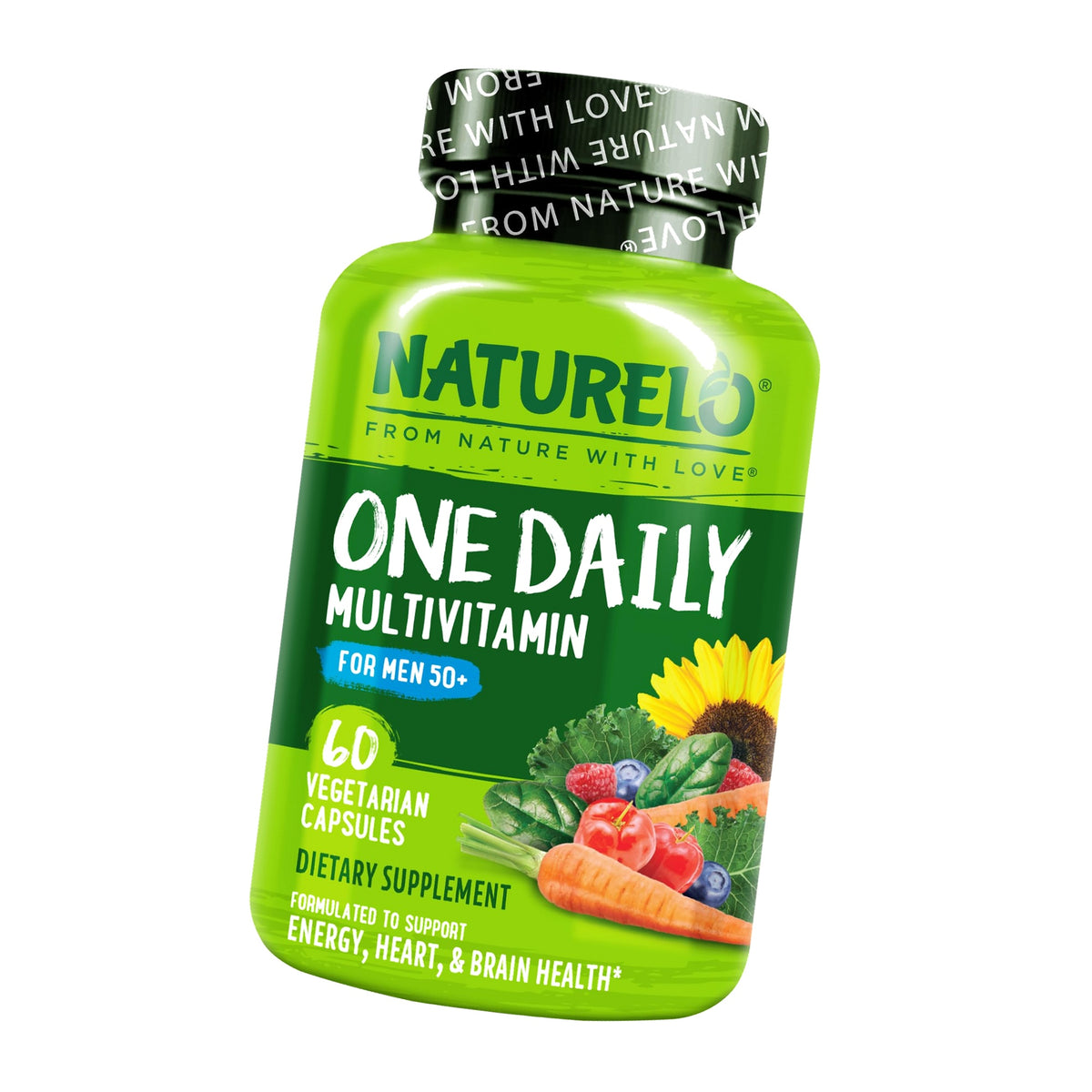 NATURELO Multivitamin for Men 50+ - One Daily, 60 Vegetarian Capsules