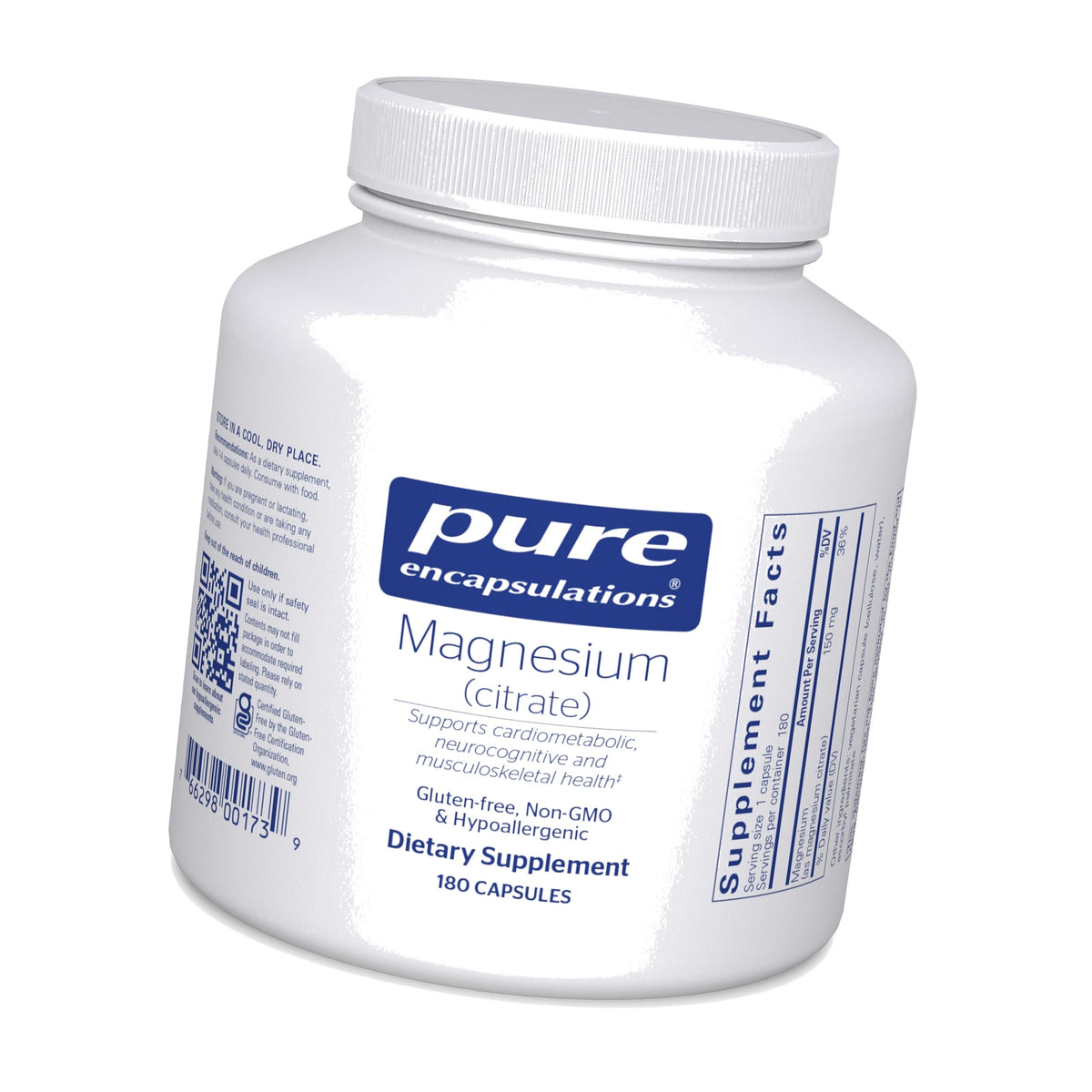 Pure Encapsulations Magnesium (Citrate), 180 Capsules