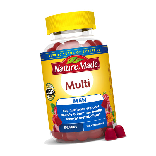 Nature Made Multi for Men, Mens Multivitamins Gummies, 70 Count