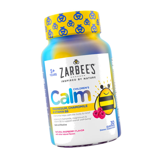 Zarbee's Kids Calm Gummies with Magnesium, Raspberry, 30 ct