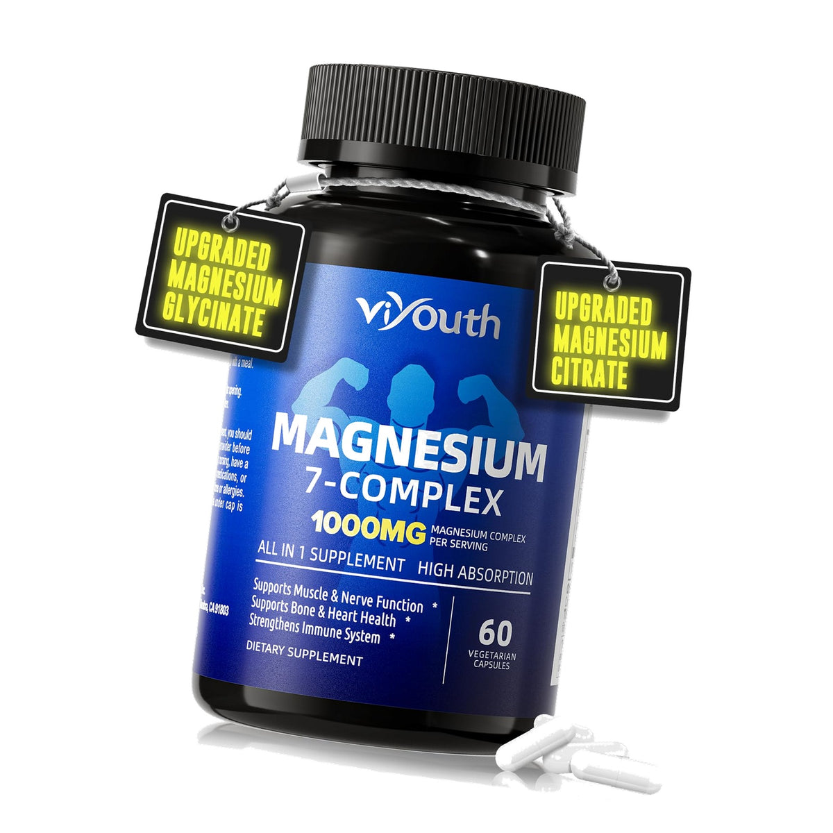 Magnesium 7 Complex Supplement, 7 Forms of Magnesium for Sleep & Muscle