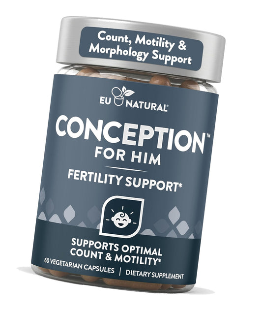 Eu Natural Conception for Him, Male Fertility Supplements, 60 Veg Capsules