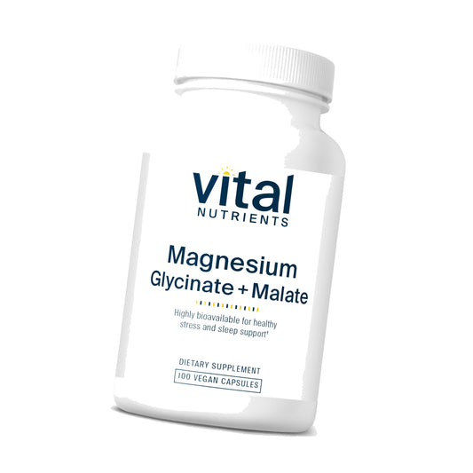 Vital Nutrients Magnesium Glycinate + Malate 240mg, 100 Capsules