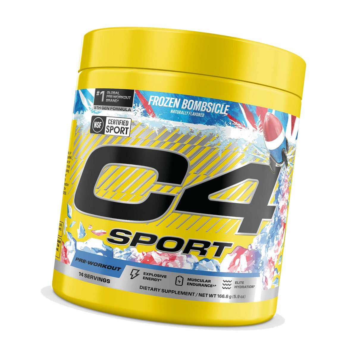 C4 Sport Pre Workout, 200mg Caffeine, Frozen Bombsicle, 14 Servings