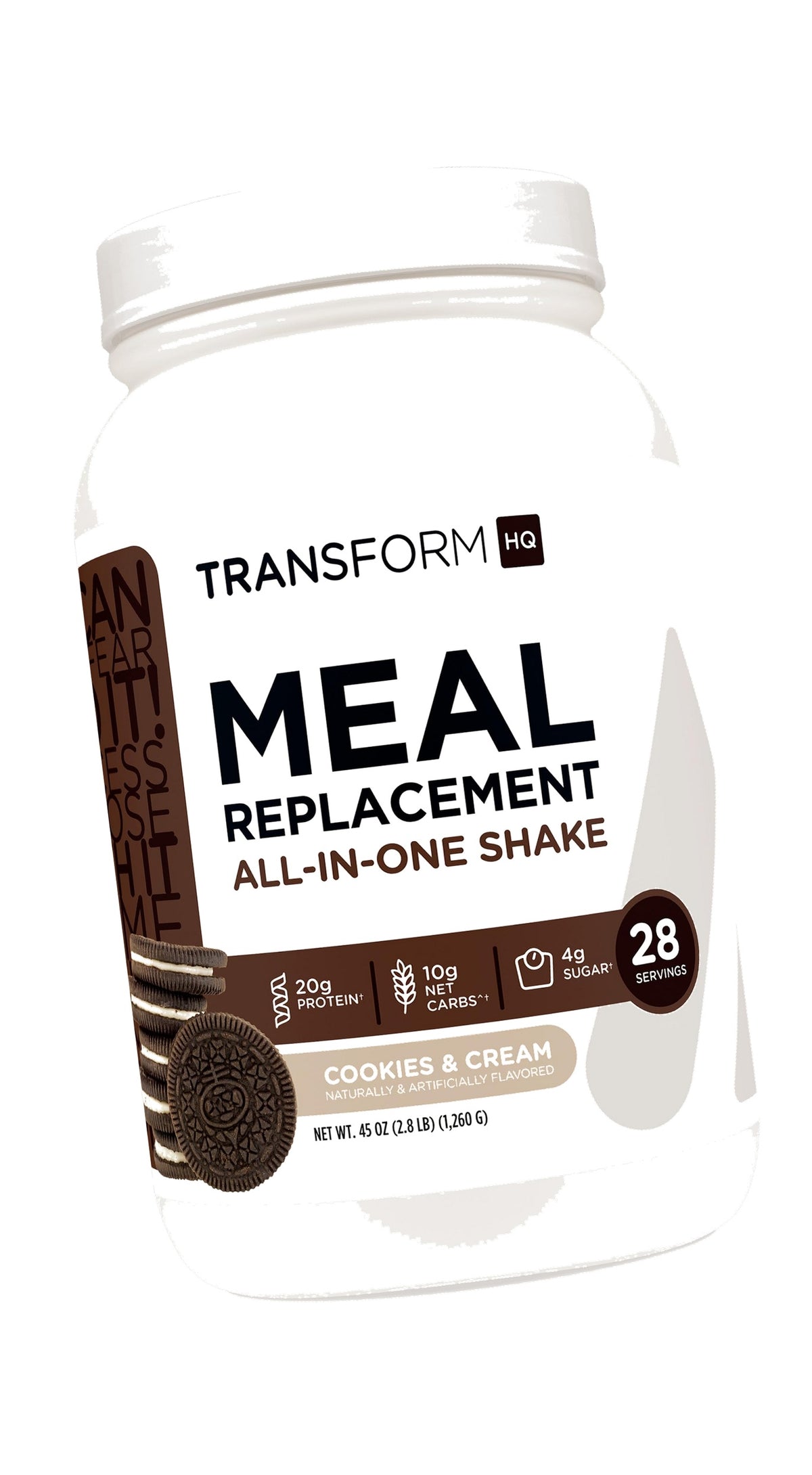 TransformHQ Meal Replacement Shake Powder (Cookies & Cream) 28 Servings