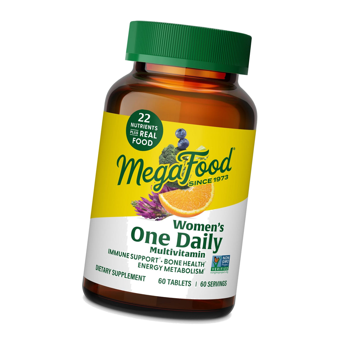 MegaFood One Daily Multivitamin for Women with 22 Nutrients, 60 Tablets