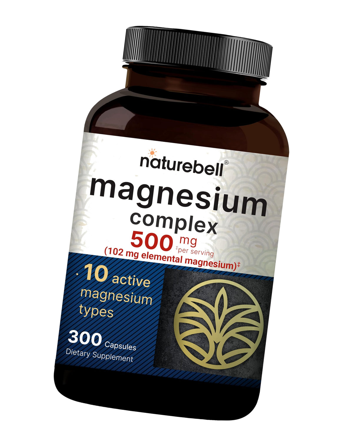 NatureBell Magnesium Complex 10-in-1, 500 mg Per Serving, 300 Capsules