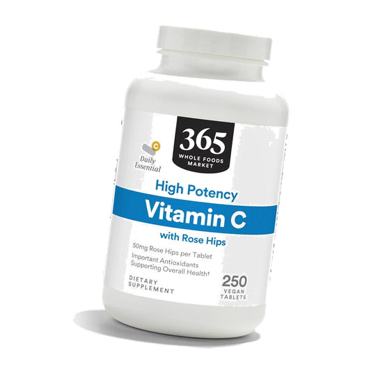 365 by Whole Foods Market, High Potency Vitamin C with Rose Hips, Vegan, 250 Tablets