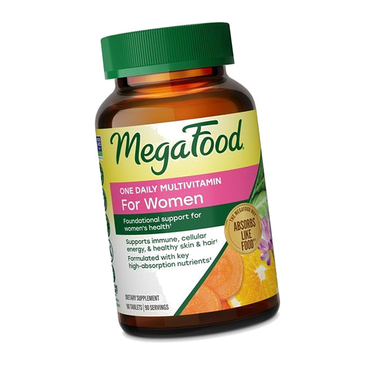 MegaFood One Daily Multivitamin for Women with 22 Nutrients, 90 Tablets