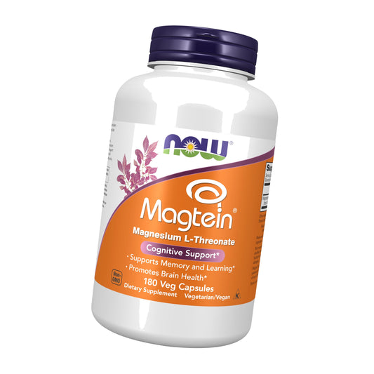 Now Supplements, Magtein® with Patented Form of Magnesium, 180 Veg Caps