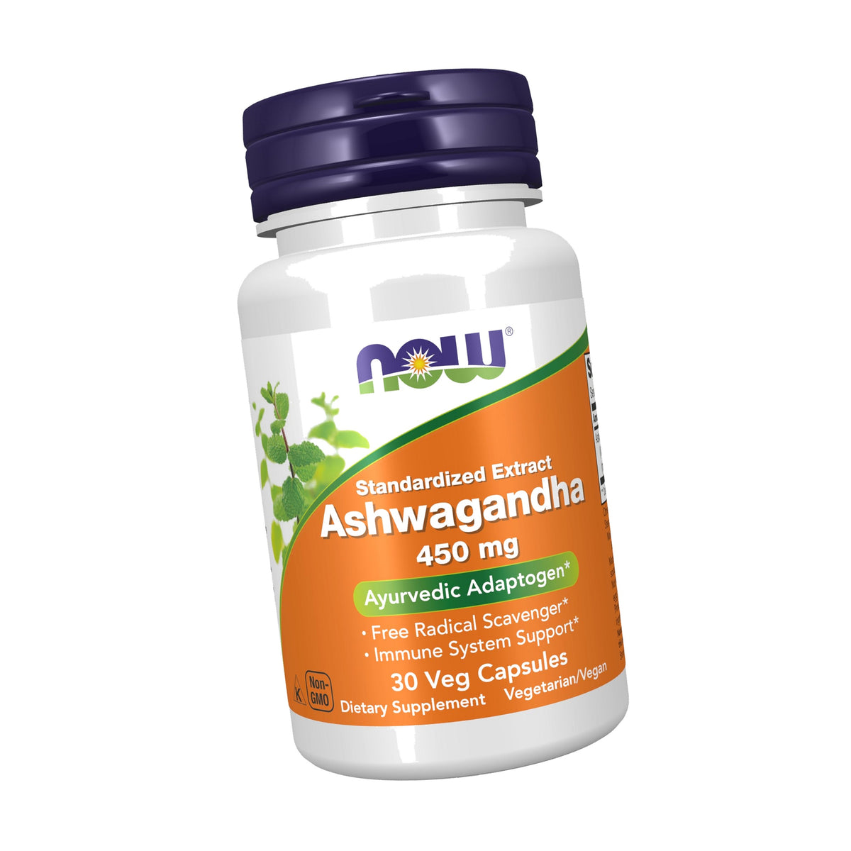 Now Supplements, Ashwagandha 450 mg (Standardized Extract), 30 Veg Caps