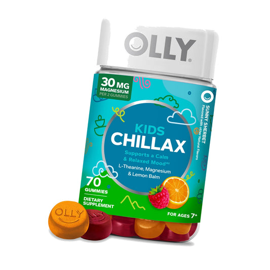 OLLY Kids Chillax, for a Calm and Relaxed Mood,* Magnesium - 70 Count