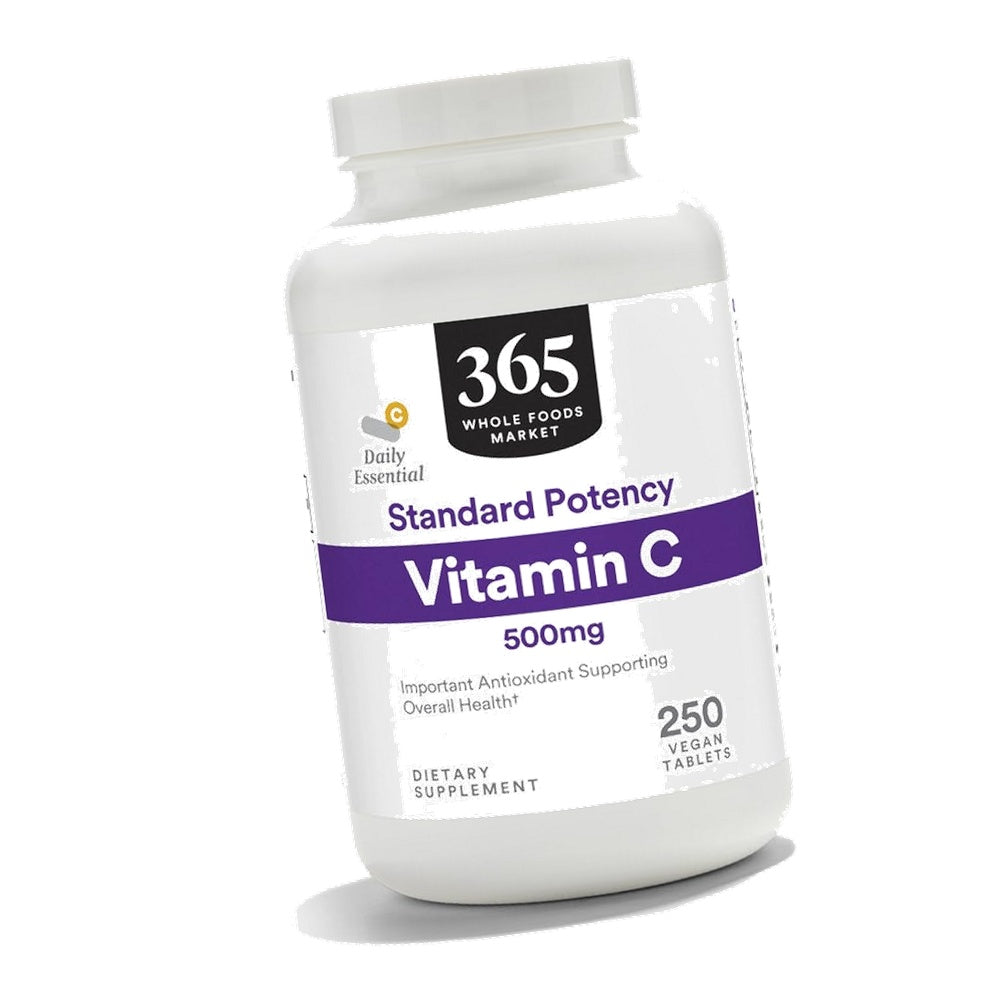 365 by Whole Foods Market, Standard Potency Vitamin C 500mg, Vegan, 250 Tablets