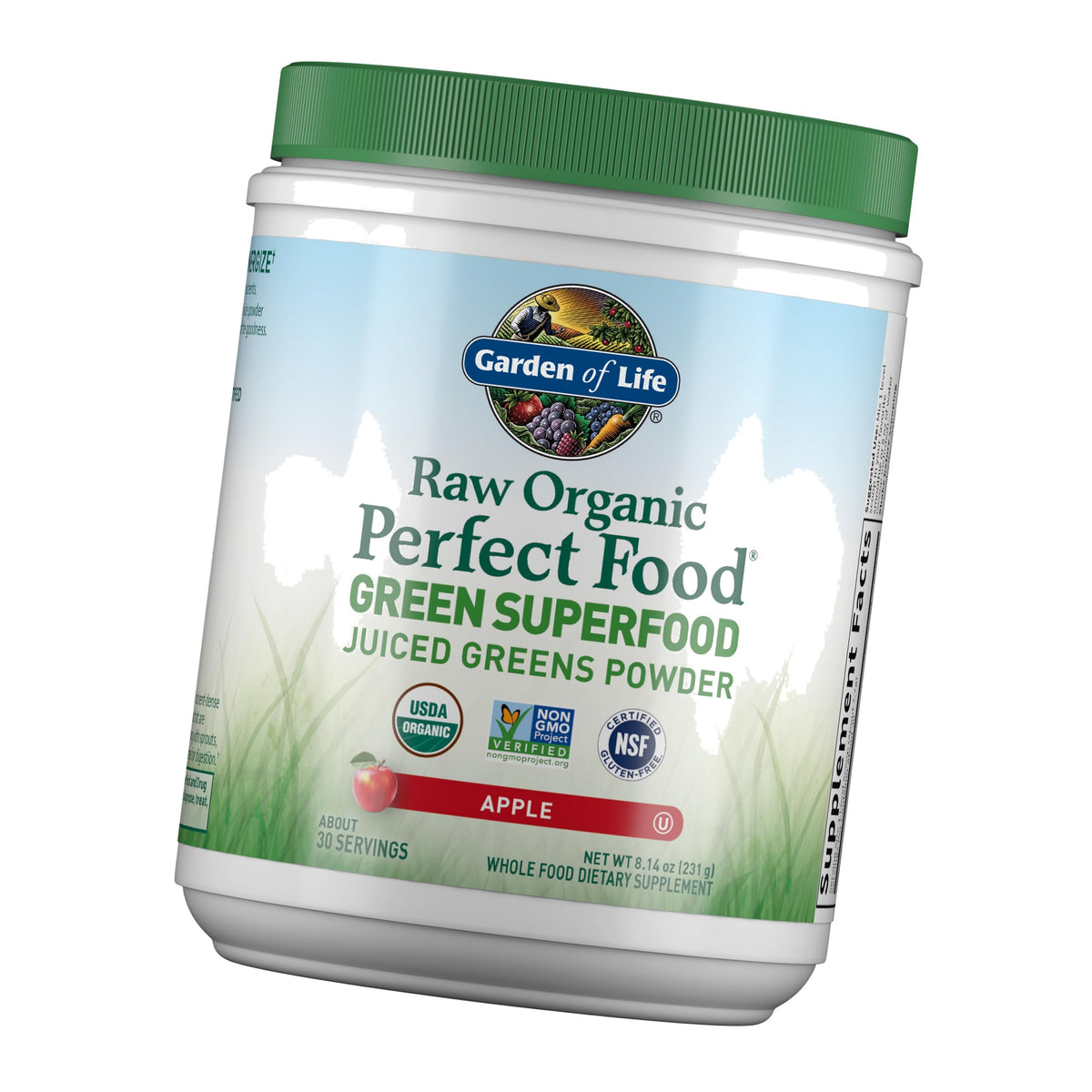Garden of Life Raw Organic Perfect Food Apple Superfood Powder, 30 Servings