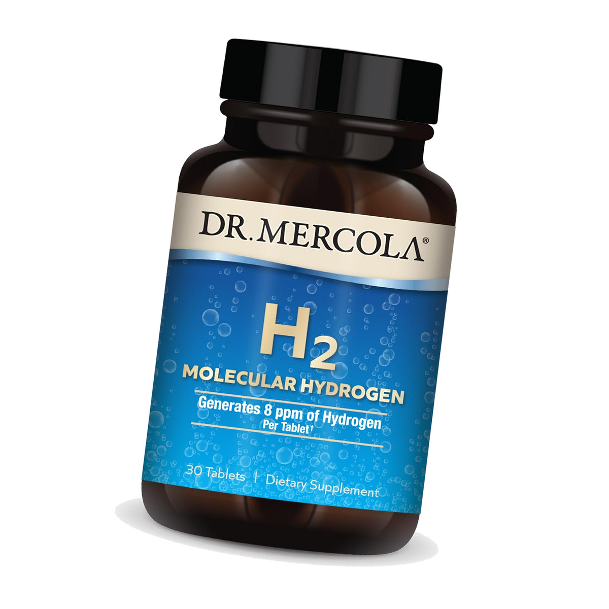 Dr. Mercola H2 Molecular Hydrogen, 8 ppm, 30 Tablets (30 Servings)