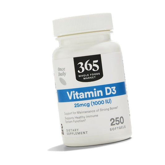 365 by Whole Foods Market, Vitamin D3 1000 IU, 250 Count