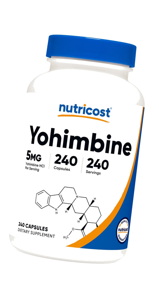 Nutricost Yohimbine HCl (5mg) 240 Capsules, Extra Strength, Gluten-Free