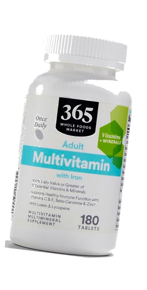 365 by Whole Foods Market, Adult Multivitamin with Iron, 17 Essential Vitamins and Minerals, 180 Tablets