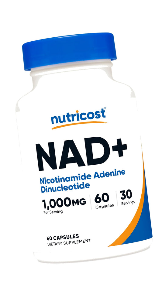 Nutricost NAD+ Supplement (1,000mg) 60 Capsules, 30 Servings, Gluten Free