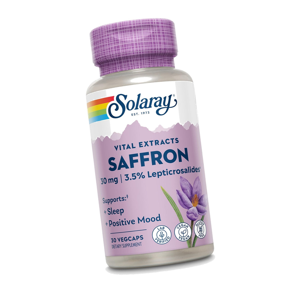 SOLARAY Saffron Extract, 30 VegCaps