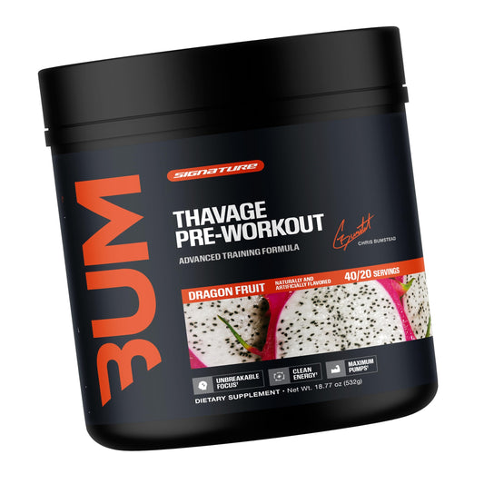 RAW Pre Workout Powder, Thavage (Dragon Fruit) - Chris Bumstead Sports Nutrition Supplement for Men & Women - Cbum Pre Workout for Working Out, Hydration, Mental Focus & Energy - 40 Servings