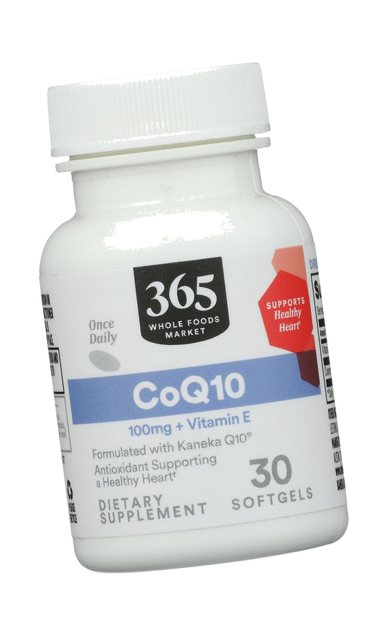 365 by Whole Foods Market, CoQ10 100 MG Plus Vitamin E, 30 Count