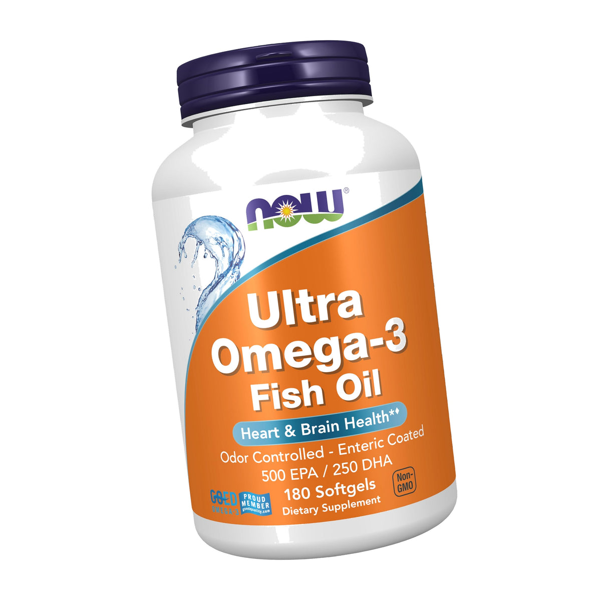 NOW Supplements, Ultra Omega-3 Molecularly Distilled, 180 Softgels