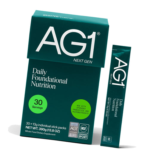 AG1 Next Gen Greens Powder Superfood and Multivitamin, Travel Packs 30 ct