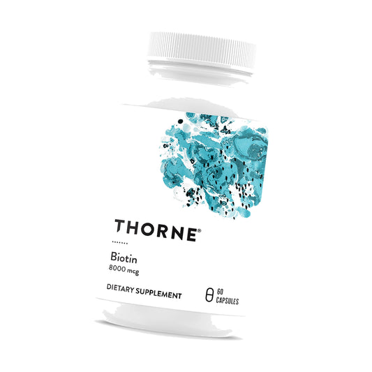 THORNE Biotin, 8 mg Vitamin B7 Supplement, 60 Capsules