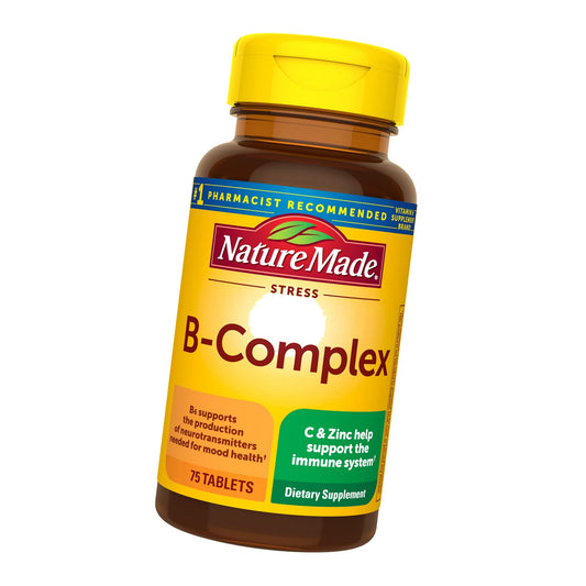 Nature Made Stress B Complex Supplement with Vitamin C & Zinc, 75 Tablets