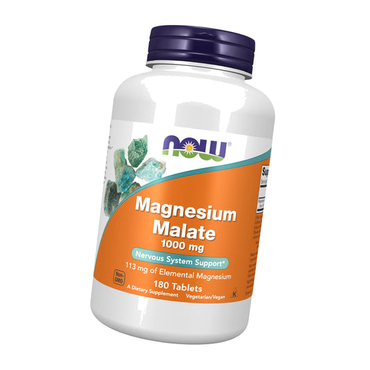 NOW Supplements, Magnesium Malate 1000 mg, Energy Production*, 180 Tabs