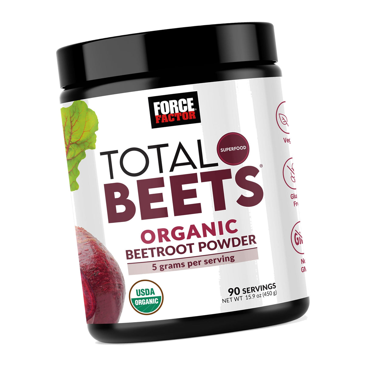 Force Factor Total Beets Organic Beet Root Powder Superfood, Non-GMO