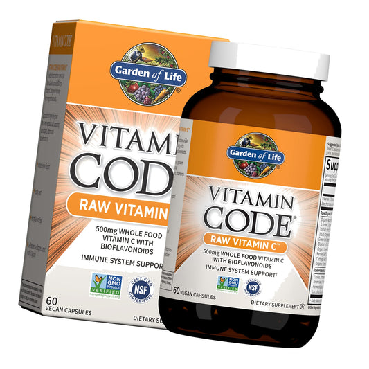 Garden of Life Vitamin Code Raw Vitamin C 500mg, 60 Capsules