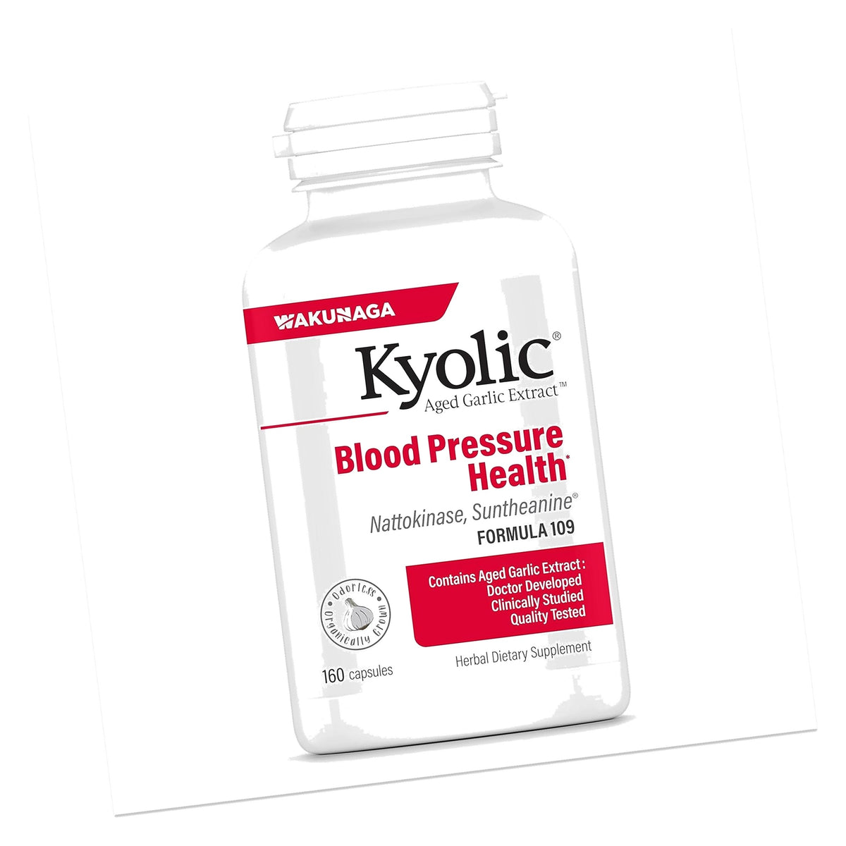 Kyolic Aged Garlic Extract Blood Pressure Health* Formula 109, 160 Capsules