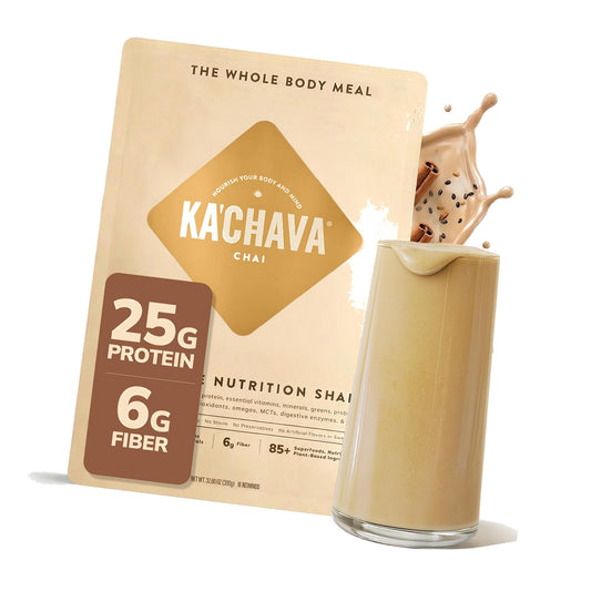 Ka’Chava Whole Body Meal Shake Chai Vegan Protein Powder 2 lb 15 Servings